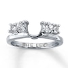 Thumbnail Image 0 of Previously Owned Leo Diamond Enhancer Ring 3/4 ct tw Round-cut 14K White Gold - Size 4.25