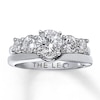 Thumbnail Image 3 of Previously Owned Leo Diamond Enhancer Ring 3/4 ct tw Round-cut 14K White Gold - Size 4.25