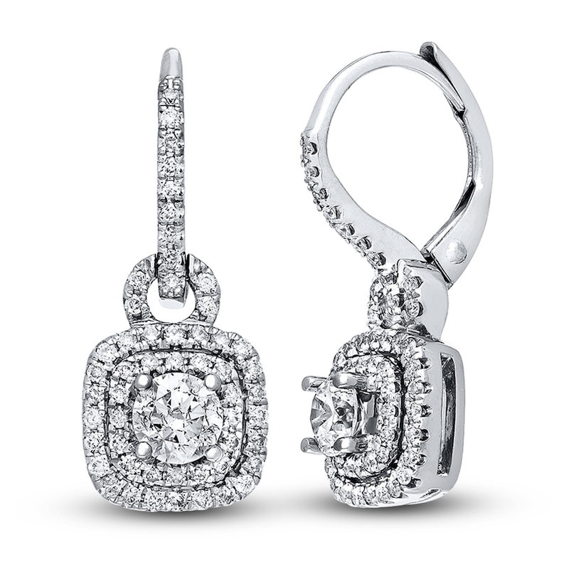 Previously Owned Neil Lane Earrings 7/8 ct tw Diamonds 14K White Gold