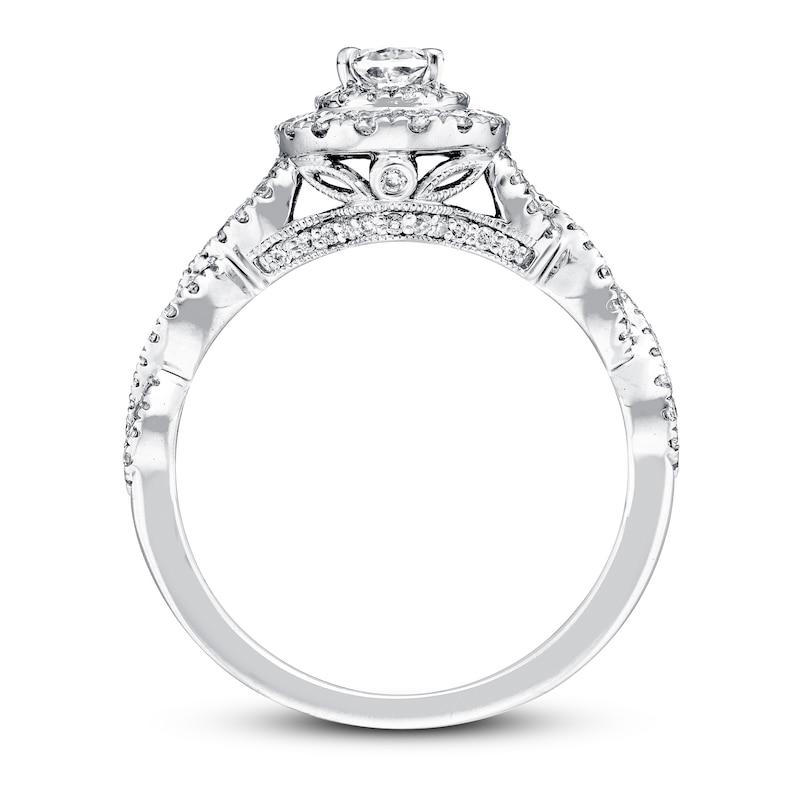 Previously Owned Neil Lane Bridal Diamond Ring 1-1/6 ct tw Oval & Round-cut 14K White Gold