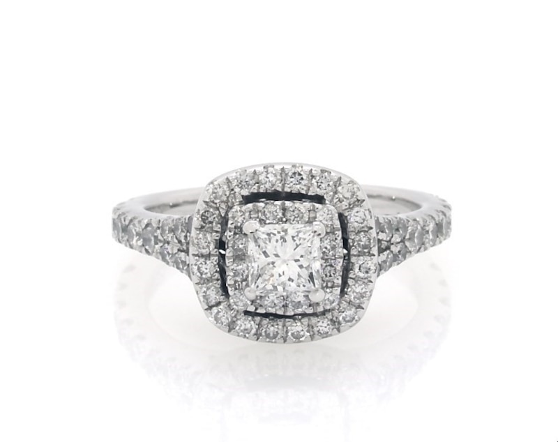 Previously Owned Neil Lane Princess-Cut Diamond Engagement Ring 1 ct tw ...