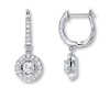 Thumbnail Image 1 of Previously Owned Diamond Earrings 3/4 ct tw Round-cut 18K White Gold