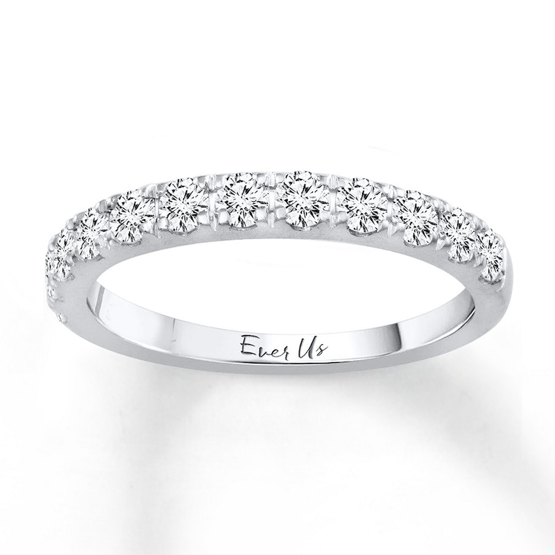 Main Image 1 of Previously Owned Ever Us Diamond Wedding Band 3/4 ct tw Round-cut 14K White Gold