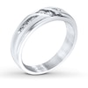 Thumbnail Image 2 of Previously Owned Ever Us Men's Two-Stone Wedding Band 1/4 ct tw Round-cut Diamonds 14K White Gold