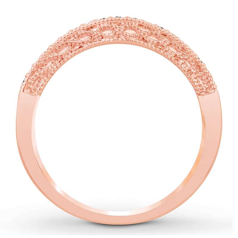 Main Image 2 of Previously Owned Diamond Enhancer Wedding Band 1/6 ct tw Round-cut 14K Rose Gold