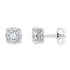 Thumbnail Image 1 of Previously Owned Diamond Earrings 1 ct tw Round-cut 14K White Gold