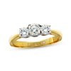 Thumbnail Image 0 of Previously Owned Three-Stone THE LEO Diamond Engagement Ring 1 ct tw Round-cut 14K Yellow Gold
