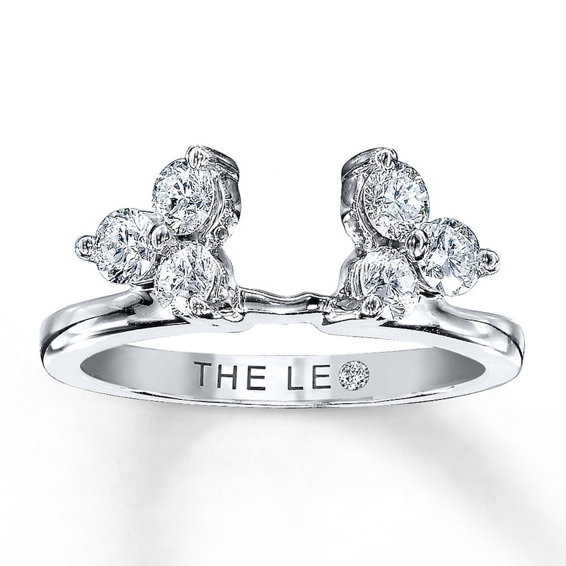 Main Image 1 of Previously Owned THE LEO Diamond Enhancer Ring 3/4 ct tw Round-cut 14K White Gold