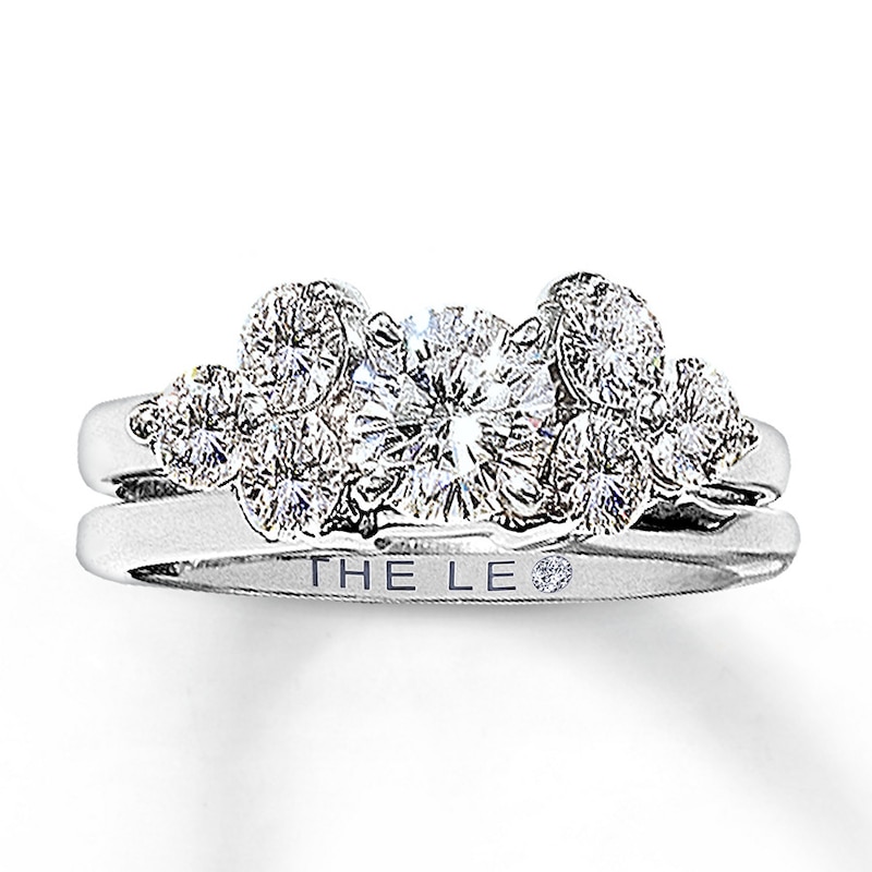 Main Image 4 of Previously Owned THE LEO Diamond Enhancer Ring 3/4 ct tw Round-cut 14K White Gold