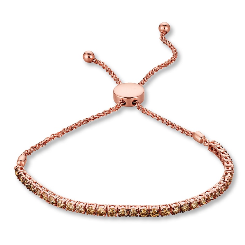 Main Image 1 of Previously Owned Le Vian Diamond Bolo Bracelet 2 ct tw 14K Rose Gold 9.5&quot;