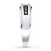 Thumbnail Image 2 of Previously Owned Men's Wedding Band 1/4 ct tw Round-cut Diamonds 10K White Gold - Size 13.5