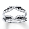 Thumbnail Image 0 of Previously Owned Black & White Diamonds 1/2 ct tw Enhancer Ring 14K White Gold - Size 4.25