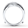 Thumbnail Image 1 of Previously Owned Black & White Diamonds 1/2 ct tw Enhancer Ring 14K White Gold - Size 4.25