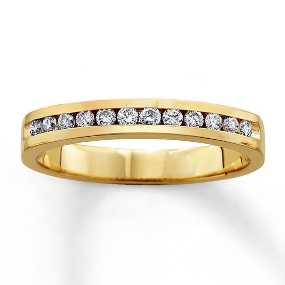 Previously Owned Diamond Anniversary Ring 1/2 ct tw Round 14K Yellow Gold - Size 9