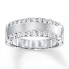 Thumbnail Image 0 of Previously Owned Diamond Anniversary Ring 1/2 ct tw Round-cut 14K White Gold - Size 5.5