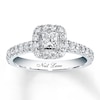 Thumbnail Image 0 of Previously Owned Neil Lane Engagement Ring 7/8 ct tw Princess & Round-cut Diamonds 14K White Gold Size 9