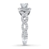 Thumbnail Image 2 of Previously Owned Neil Lane Engagement Ring 1 ct tw Princess & Round-cut Diamonds 14K White Gold - Size 4.25
