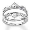 Thumbnail Image 1 of Previously Owned Diamond Insert Ring 1/4 ct tw Round-cut 14K White Gold - Size 5