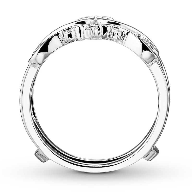 Main Image 2 of Previously Owned Diamond Insert Ring 1/4 ct tw Round-cut 14K White Gold - Size 5