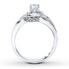 Thumbnail Image 2 of Previously Owned Three-Stone Engagement Ring 3/8 ct tw Round-cut Diamonds 14K White Gold - Size 9.5