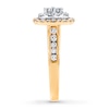 Thumbnail Image 2 of Previously Owned Diamond Engagement Ring 3/4 ct tw Princess & Round-cut 14K Two-Tone Gold - Size 11