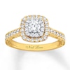 Thumbnail Image 0 of Previously Owned Neil Lane Engagement Ring 7/8 ct tw Round-cut Diamonds 14K Two-Tone Gold