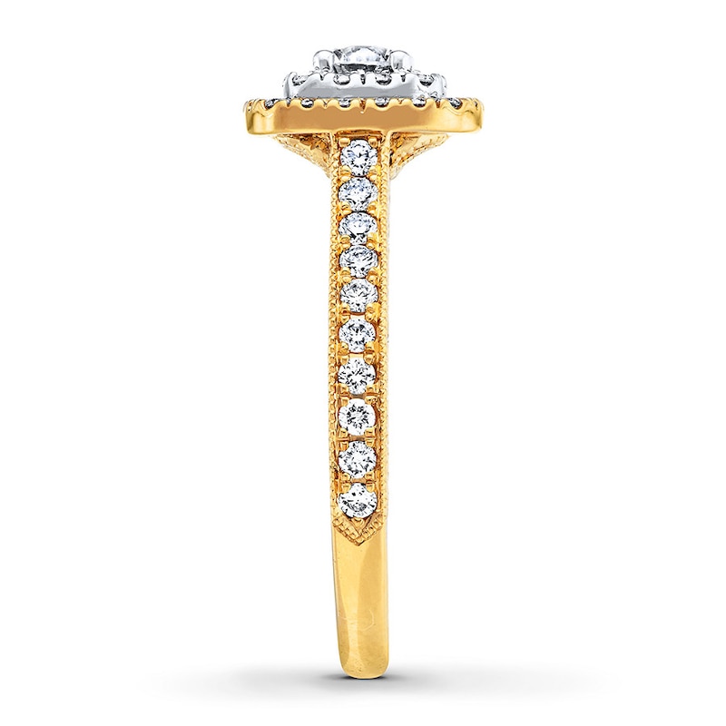 Previously Owned Neil Lane Engagement Ring 7/8 ct tw Round-cut Diamonds 14K Two-Tone Gold