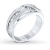 Thumbnail Image 1 of Previously Owned Ever Us Men's Two-Stone Wedding Band 1 ct tw Round-cut Diamonds 14K White Gold