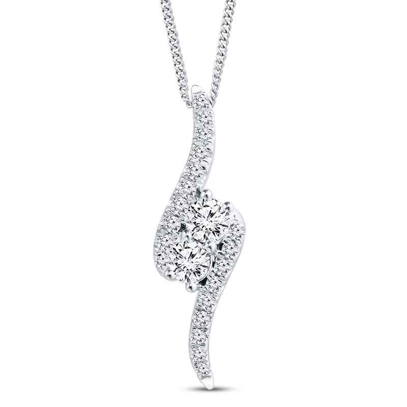 Main Image 1 of Previously Owned Ever Us Necklace 1/2 ct tw Diamonds 14K White Gold