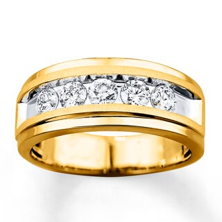 Previously Owned Men's Diamond Wedding Band 1 ct tw Round-cut 10K ...