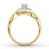 Thumbnail Image 1 of Previously Owned Three-Stone Diamond Engagement Ring 3/8 ct tw Round-cut 14K Yellow Gold