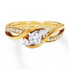 Thumbnail Image 3 of Previously Owned Three-Stone Diamond Engagement Ring 3/8 ct tw Round-cut 14K Yellow Gold