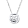 Thumbnail Image 1 of Previously Owned THE LEO Diamond Necklace 1/2 Carat 14K White Gold