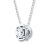 Thumbnail Image 3 of Previously Owned THE LEO Diamond Necklace 1/2 Carat 14K White Gold