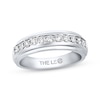 Thumbnail Image 1 of Previously Owned Men's THE LEO Diamond Wedding Band 1/2 ct tw Round-cut 14K White Gold