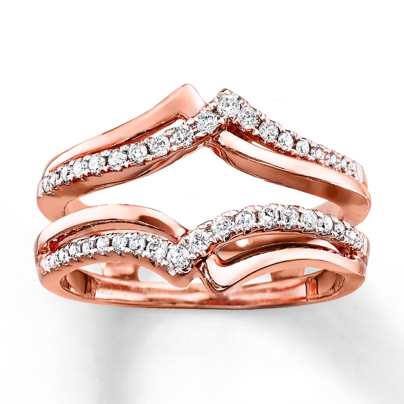 Main Image 1 of Previously Owned Diamond Enhancer Ring 1/4 ct tw Round-cut 14K Rose Gold - Size 4.5