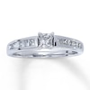 Thumbnail Image 0 of Previously Owned Diamond Engagement Ring 5/8 ct tw Princess-cut 14K White Gold - Size 3.5