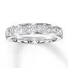 Thumbnail Image 1 of Previously Owned Diamond Anniversary Band 1 ct tw Princess-cut 14K White Gold - Size 4.5