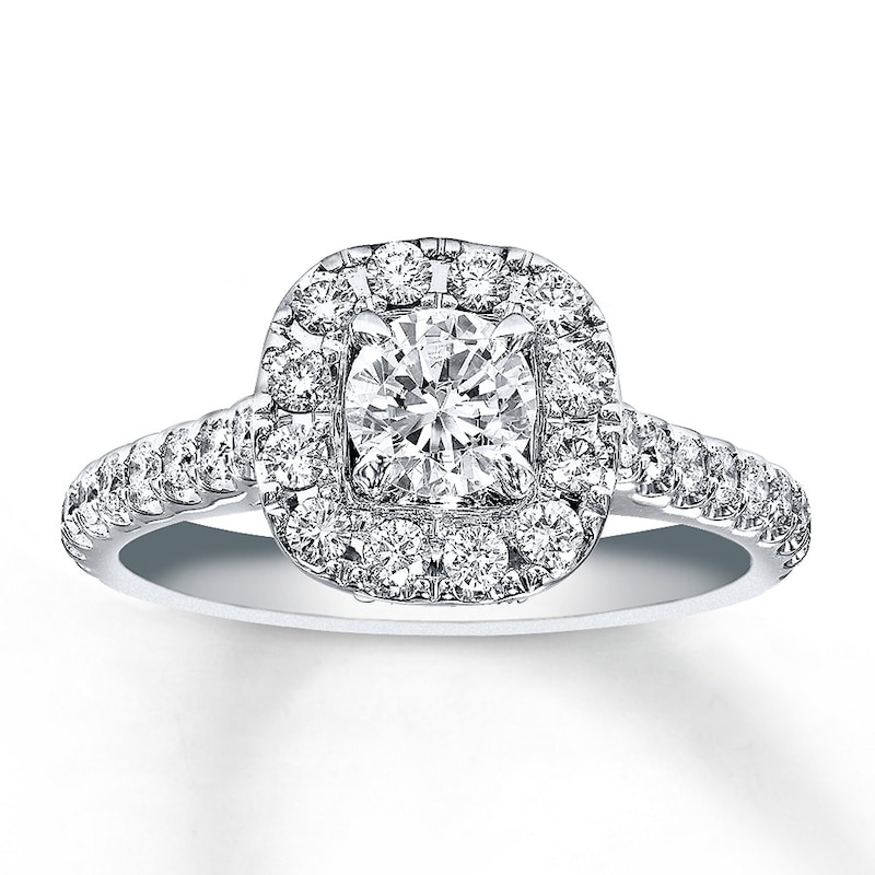 Previously Owned Neil Lane Diamond Engagement Ring 1-1/8 ct tw Round-cut 14K Gold - Size 6