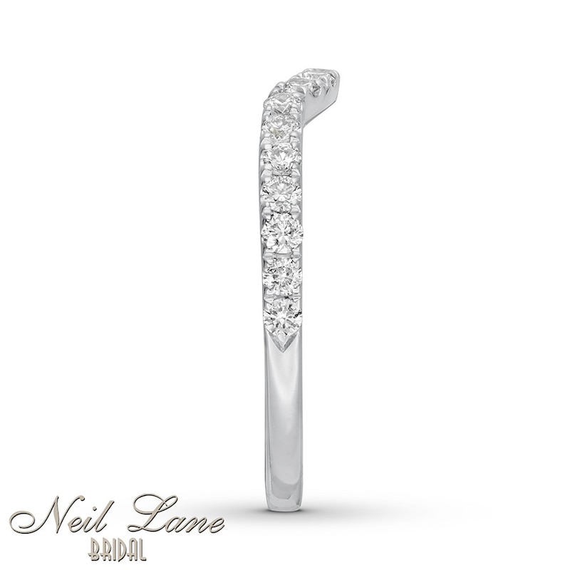 Main Image 3 of Previously Owned Neil Lane Wedding Band 3/8 ct tw Round-cut Diamonds 14K White Gold - Size 5.5