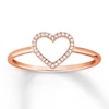 Thumbnail Image 1 of Previously Owned Diamond Heart Ring 1/20 ct tw Round-cut 10K Rose Gold