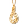 Thumbnail Image 3 of Previously Owned Interwoven Diamond Necklace 1/5 ct tw Round-cut 10K Yellow Gold 19"