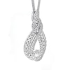 Thumbnail Image 2 of Previously Owned Interwoven Diamond Necklace 1 ct tw Round-cut 10K White Gold 19"