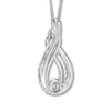 Thumbnail Image 3 of Previously Owned Interwoven Diamond Necklace 1 ct tw Round-cut 10K White Gold 19"