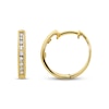 Thumbnail Image 0 of Previously Owned Milgrain Hoop Earrings 1/4 ct tw Diamonds 14K Yellow Gold