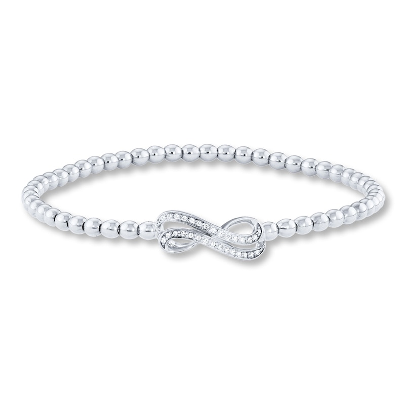Previously Owned Diamond Infinity Bracelet 1/5 ct tw Round-cut Sterling Silver