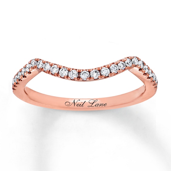 Previously Owned Neil Lane Wedding Band 1/5 ct tw Round-cut 14K Rose Gold - Size 9.5