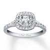 Thumbnail Image 0 of Previously Owned Neil Lane Engagement Ring 1 ct tw Princess & Round-cut Diamonds 14K White Gold - Size 5.25