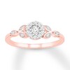 Thumbnail Image 1 of Previously Owned Diamond Promise Ring 1/6 ct tw Round-cut 10K Rose Gold - Size 4.75