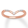 Thumbnail Image 0 of Previously Owned Chevron Ring 1/20 ct tw Round-cut 10K Rose Gold - Size 9.5